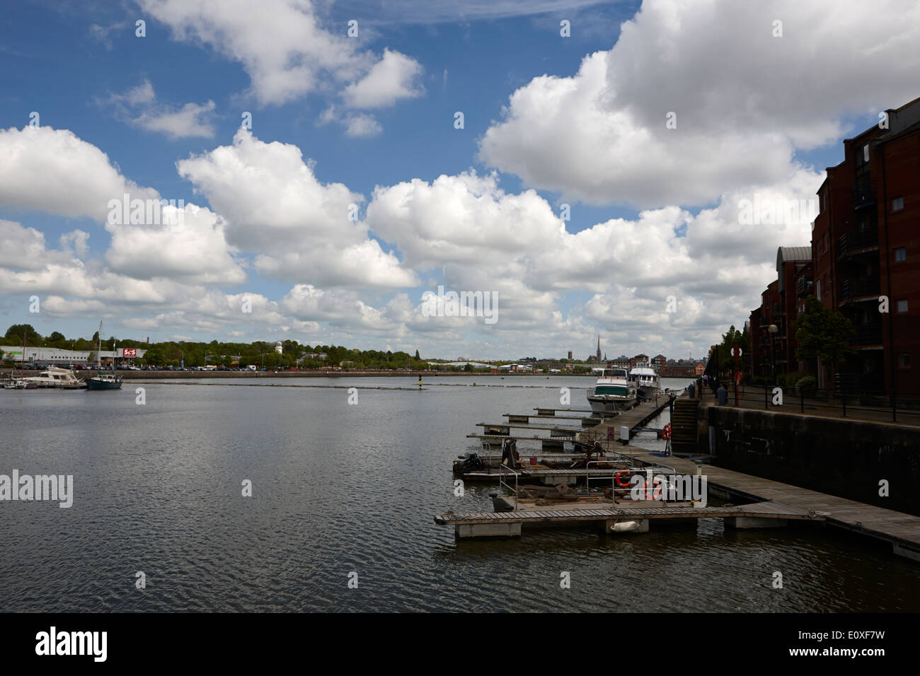 Edward Albert Dock in Riversway Preston docklands marina England Regno Unito Foto Stock