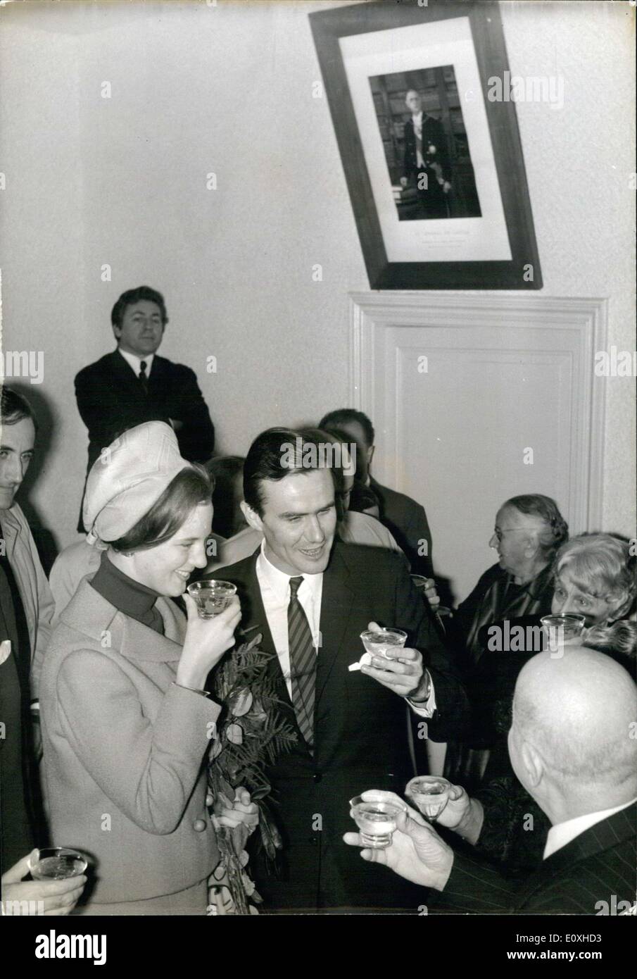 Ottobre 13, 1966 - Qui è la Danimarca la principessa Margrethe con fianc?, Henrik e dei suoi genitori. Di noi Foto Stock