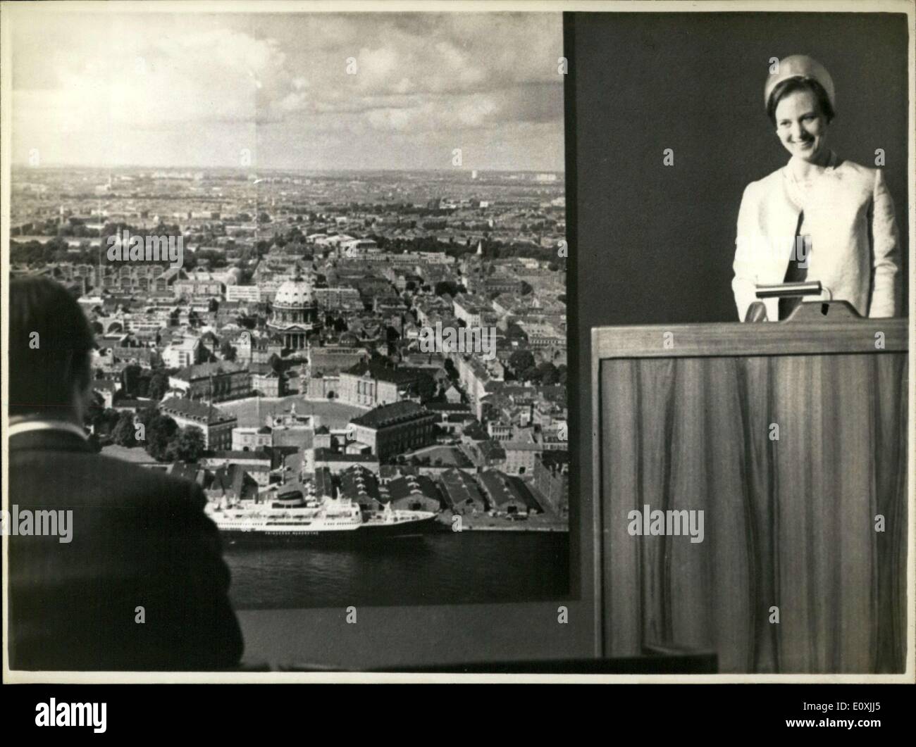 Febbraio 15, 1967 - Principessa Margrethe II di Danimarca apre una nuova ambasciata Foto Stock