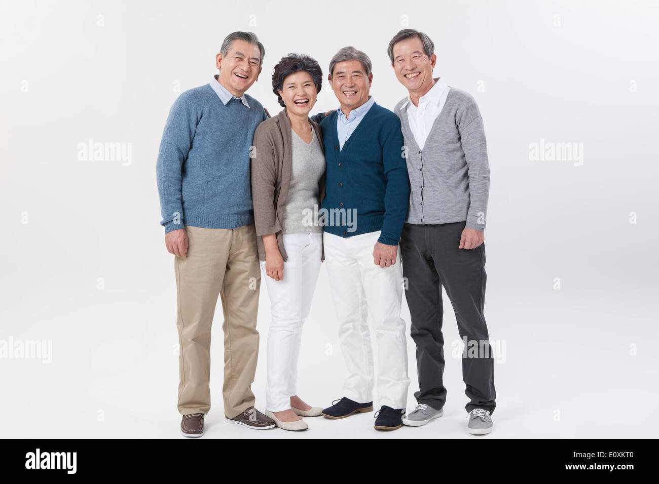 Un gruppo di persone anziane in posa Foto Stock