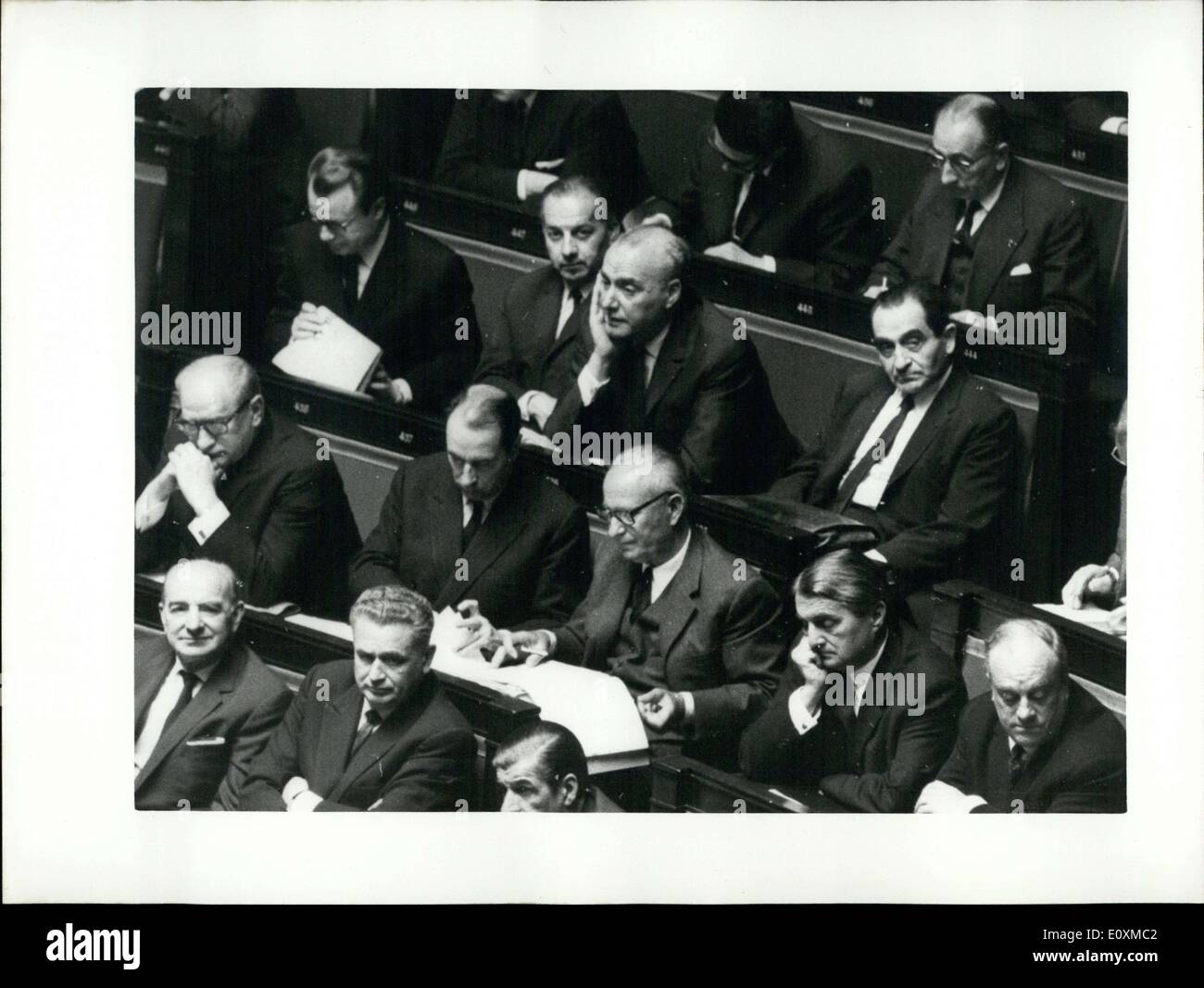 20 maggio 1967 - Mitterrand & Deferre Foto Stock