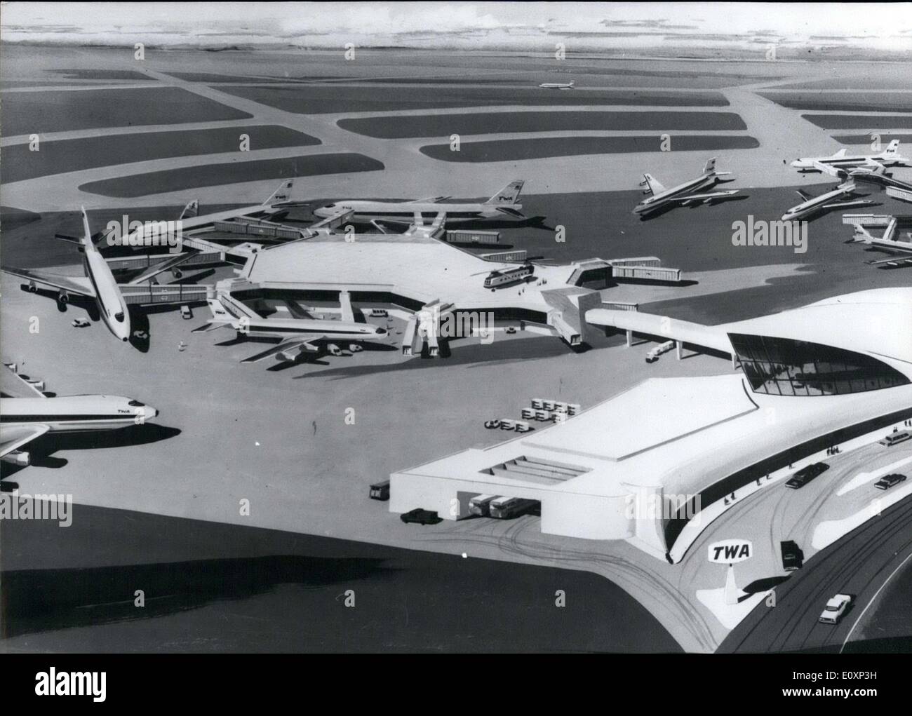 Lug. 10, 1967 - Modello di aeroporto ad essere costruito nel 1969 Foto Stock