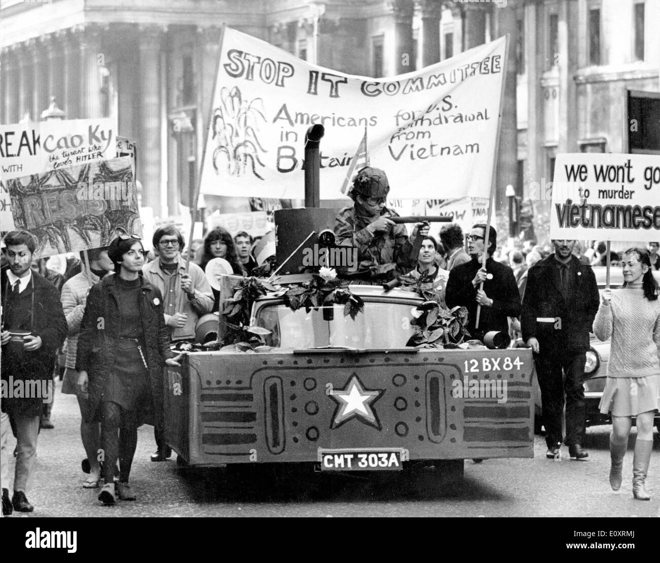 Anti-Vietnam rally a Londra Foto Stock