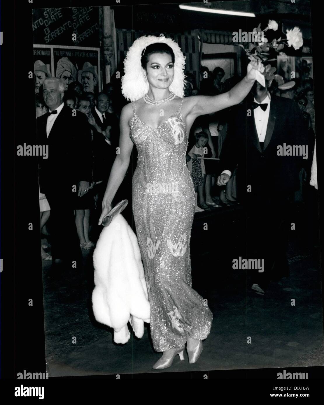 Sett. 09, 1967 - British Film Festival in Sorrento OPS = Italiano attrice Rosanna Schiaffino, ospite del Festival. Imag Foto Stock