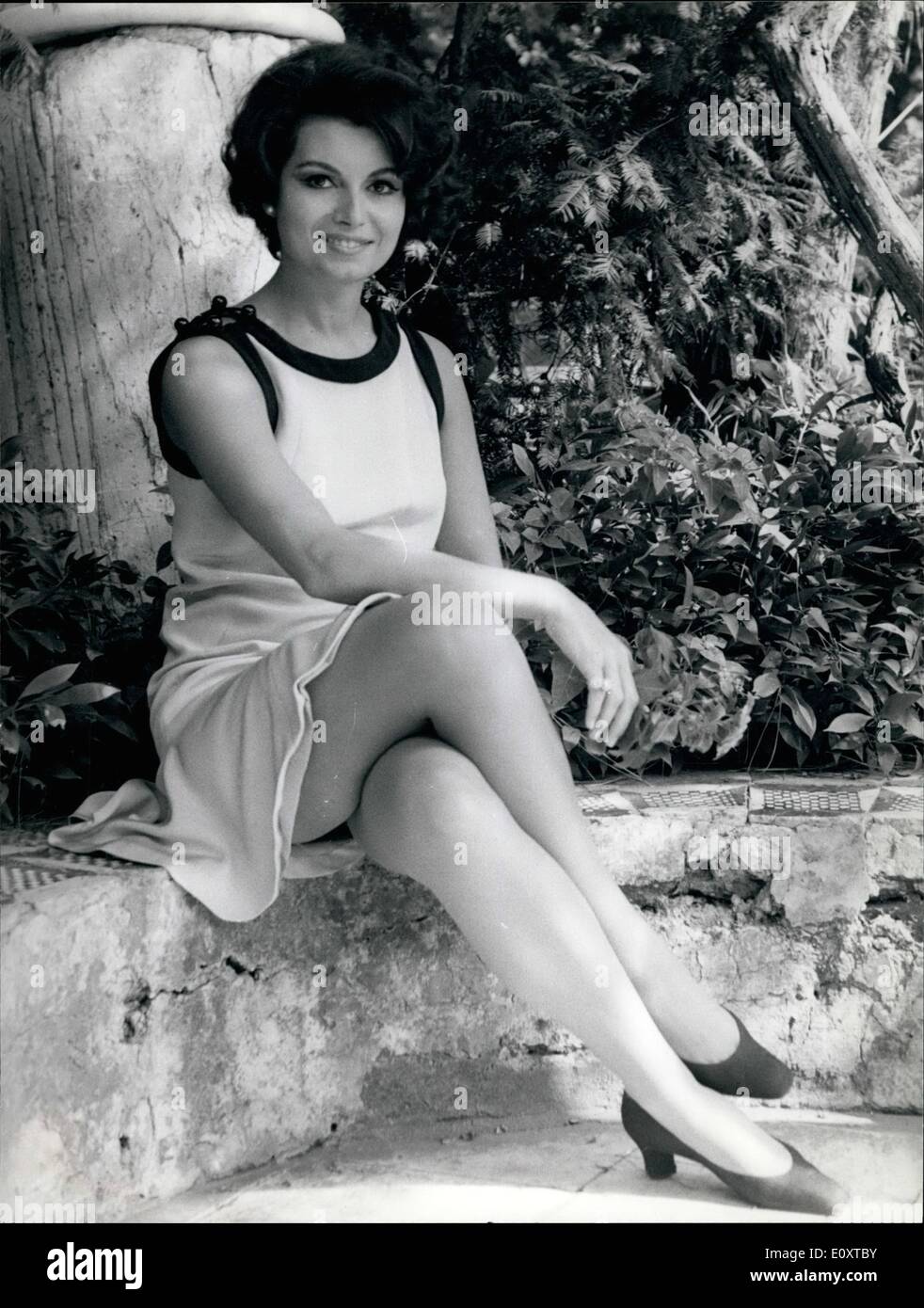 Sett. 09, 1967 - British Film Festival in Sorrento. Attrice italiana Rosanna Schiaffino, ospite del Festival. Foto Stock