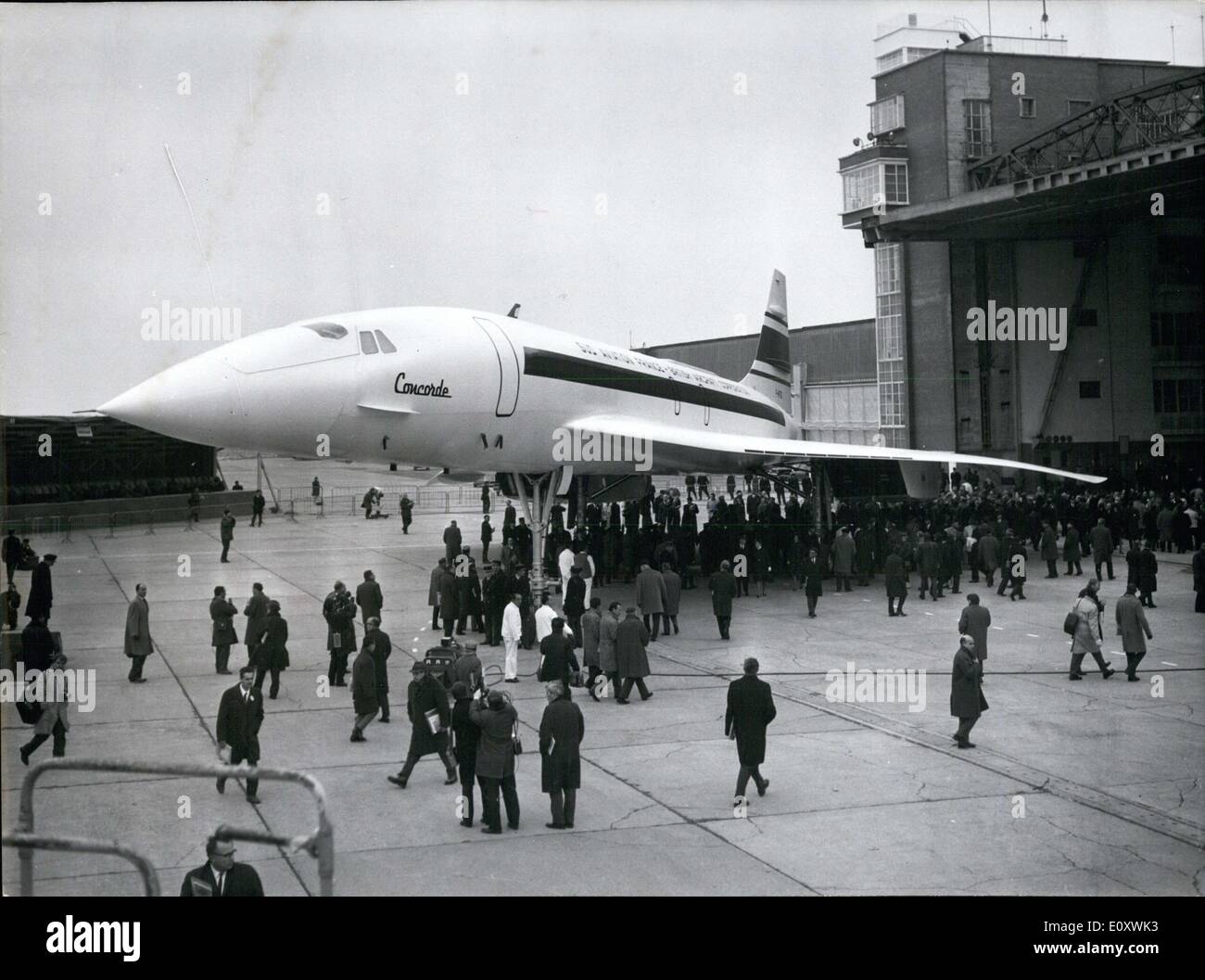 Il 12 Dic. 1967 - Primo volo del Concorde Jet che avrà luogo nel mese di febbraio Foto Stock