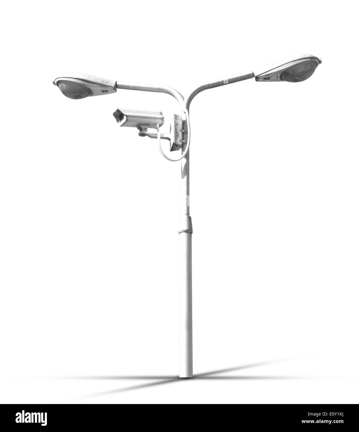 Tvcc telecamera di sicurezza isolati su sfondo bianco. Foto Stock