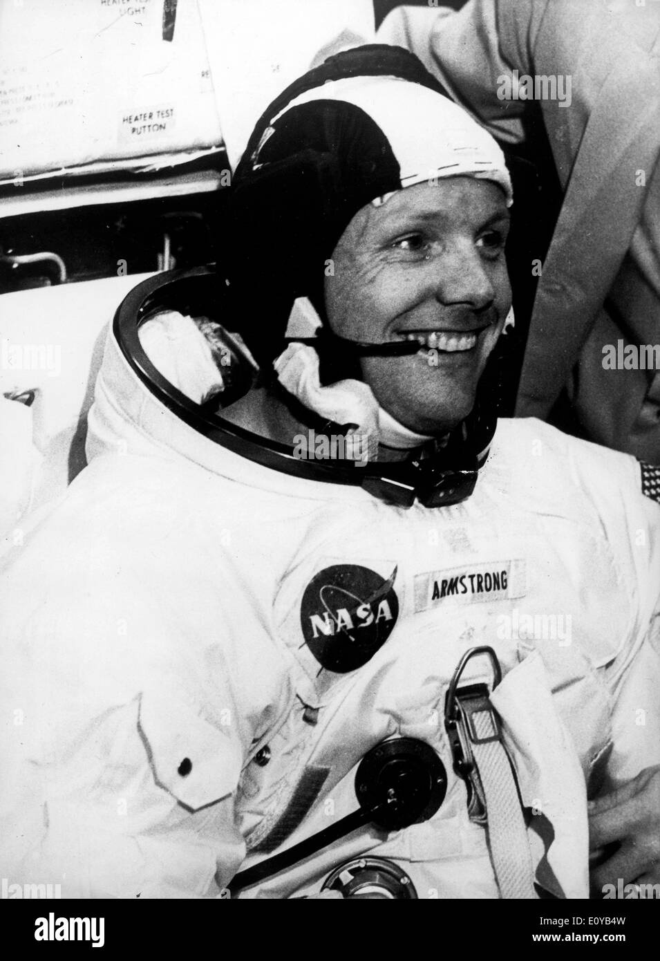 Jul 15, 1969; Houston, TX, Stati Uniti d'America; Apollo II è dovuta a getto da Cape Kennedy domani, con astronauti americani Neil Armstrong, Foto Stock