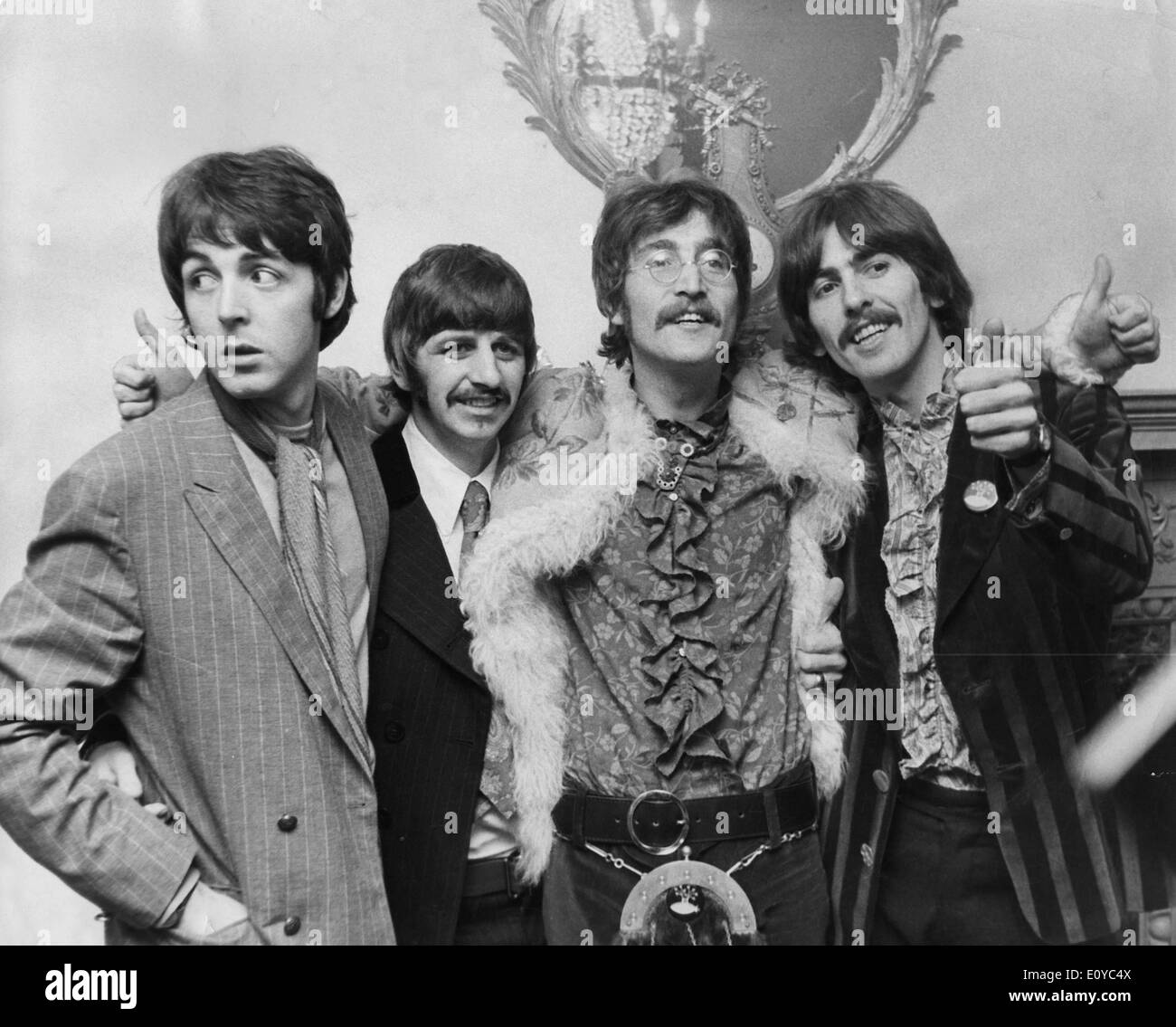 Paul McCartney, Ringo Starr, John Lennon e George Harrison Foto Stock