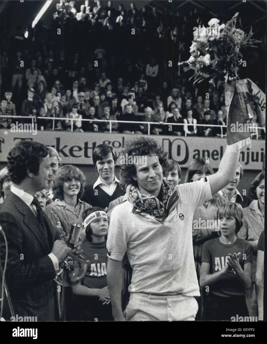 Il 1 gennaio, 1970 - John McEnroe vince il Campionato svedese. Foto Stock