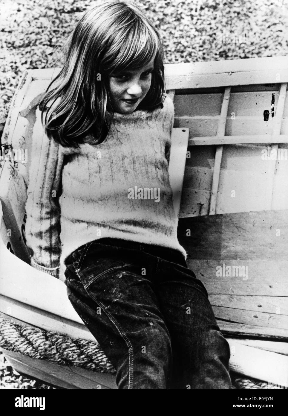 Aug 05, 1970; Londra, UK; Diana Spencer Principessa Diana, durante le vacanze estive in Sussex. Diana a 9 anni di età. (Credito immagine: Foto Stock