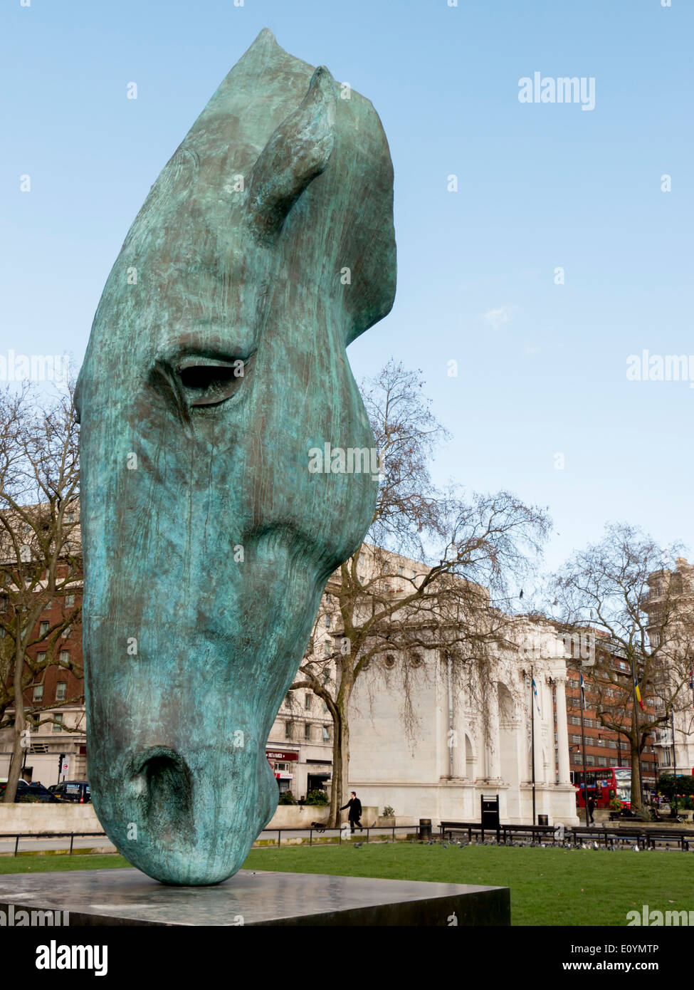 Europa, Regno Unito, Inghilterra, London, Marble Arch testa di cavallo Foto Stock