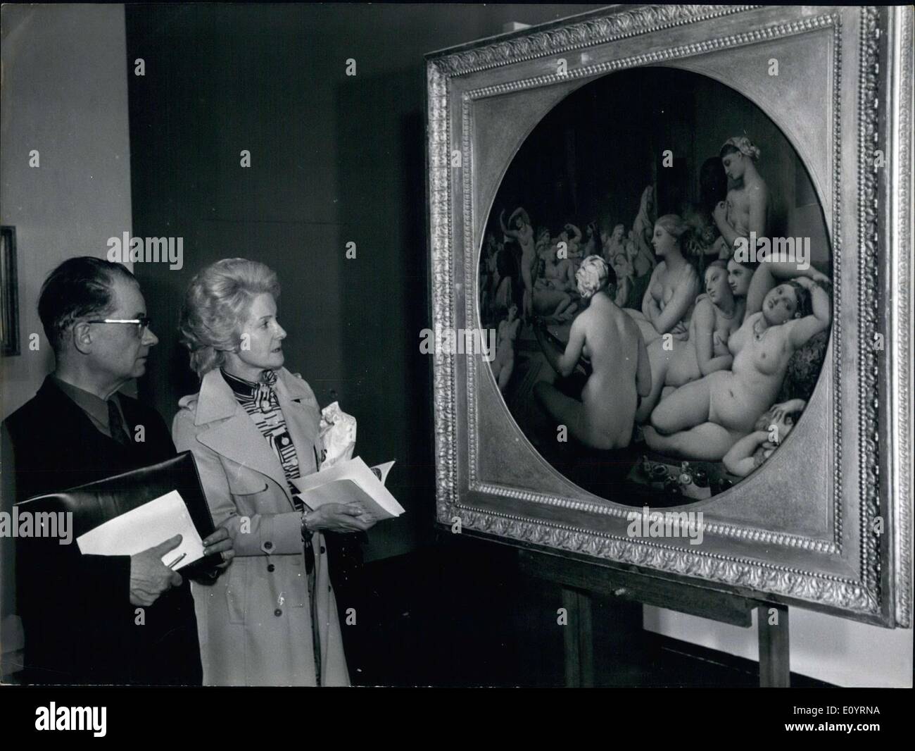 Apr. 06, 1971 - Pittura ''Bain Torc'' in mostra al museo del Louvre a Parigi Foto Stock