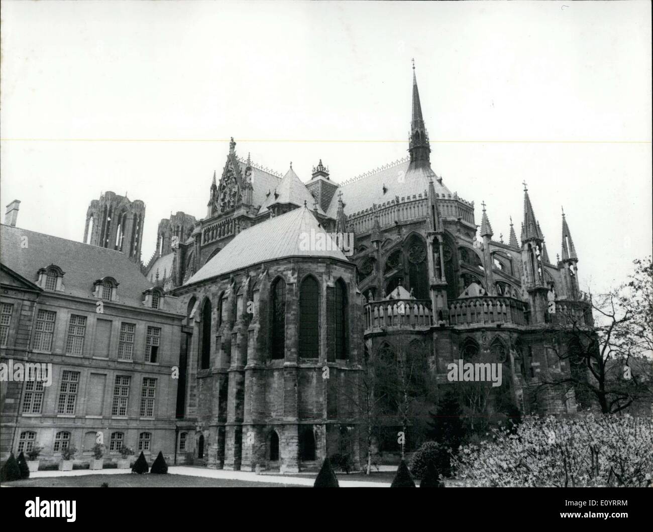 Apr. 20, 1971 - Cattedrale di Reims Foto Stock