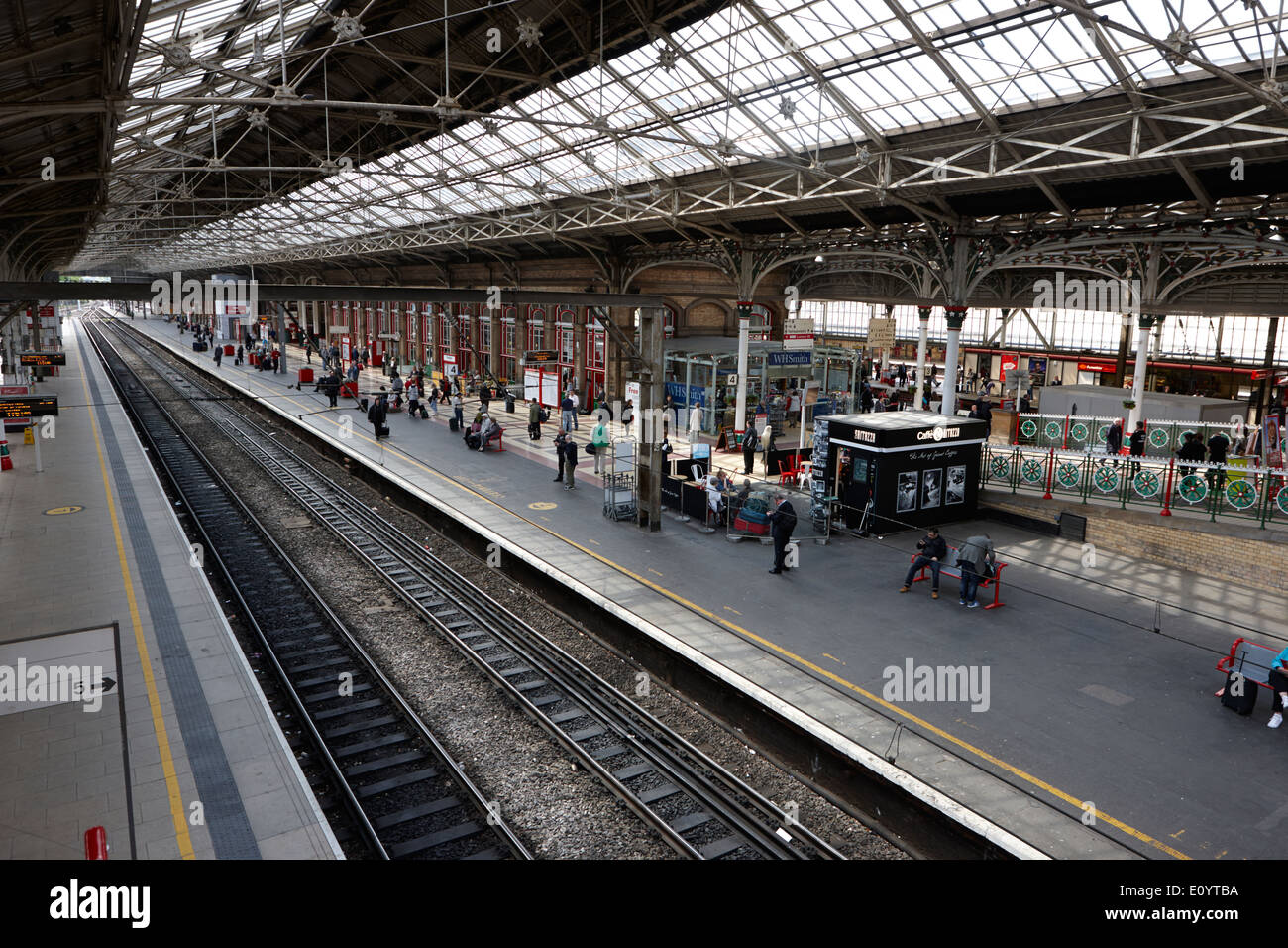 La stazione ferroviaria di Preston e interior England Regno Unito Foto Stock