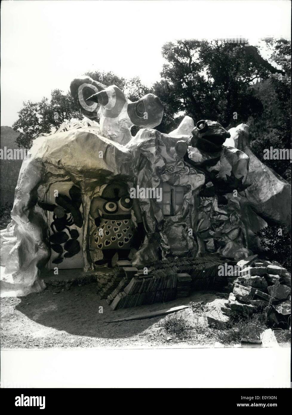 Agosto 31, 1971 - Niki de St Phalle scultura al principe di Hesse della Villa Foto Stock