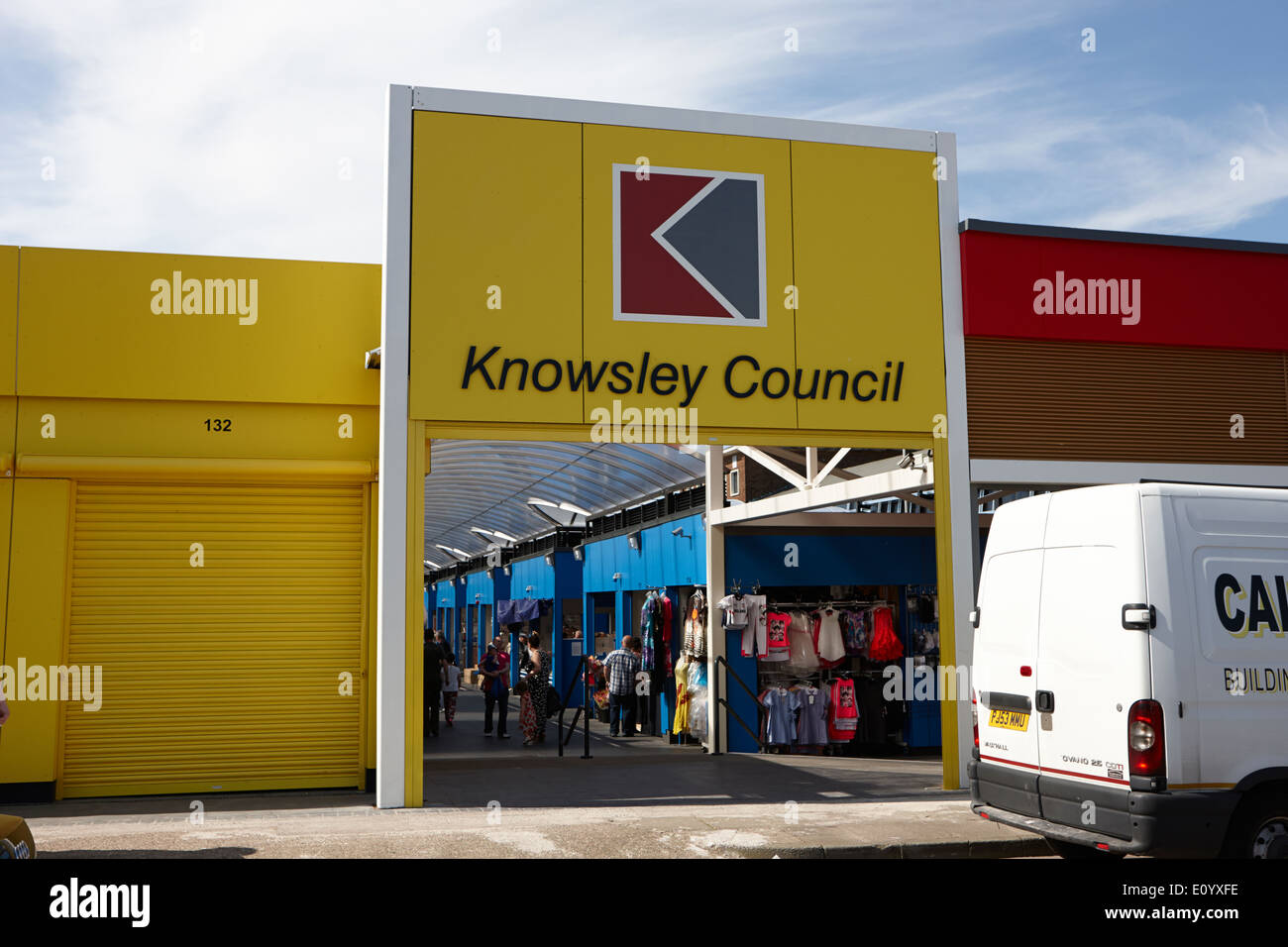 Nuovo mercato kirkby Kirkby centro città MERSEYSIDE REGNO UNITO Foto Stock