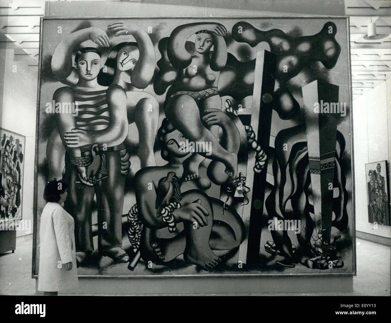 Ottobre 15, 1971 - Esposizione di arte da Fernand Leger al Grand Palace di Parigi Foto Stock