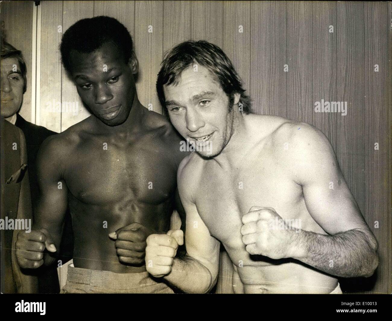 20 dicembre 1971 - Boxer Bunny Sterling e Jean-Claude Bouttier Foto Stock