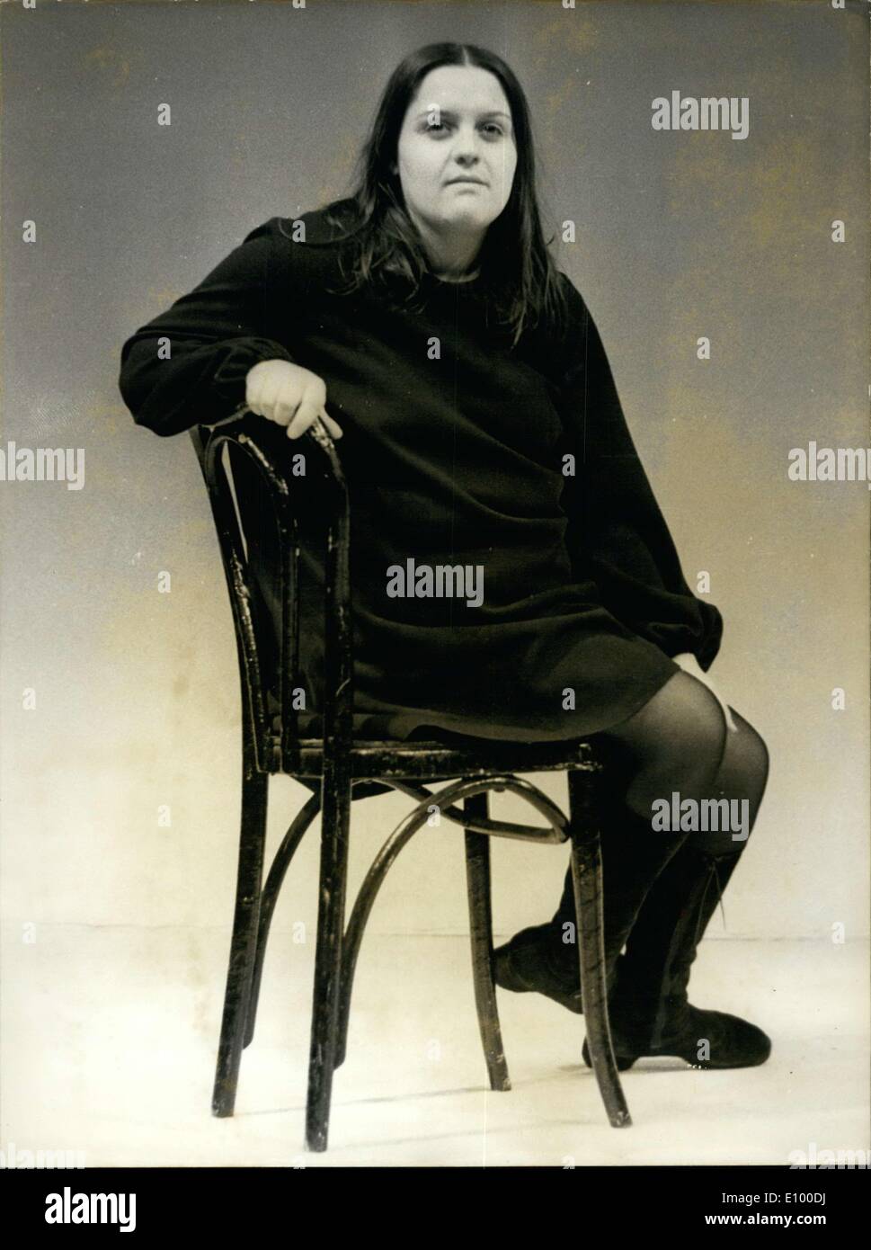 Gen 19, 1972 - L'attrice ''Zouc'' durante le prove a L'Atelier Teatro. Lei inizia in due ore di spettacolo lungo chiamato ''L'Album de Zouc'', che ha scritto. Ha recitato in Ionesco ''Jeux de massacro" Foto Stock