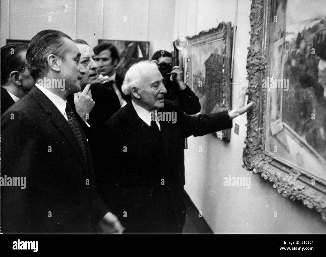 ANDRE MALRAUX autore francese, avventuriero e statista, una figura dominante nella politica francese e la cultura Foto Stock