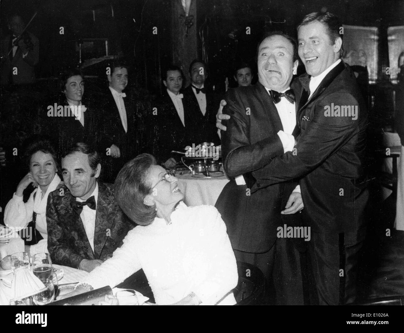 Charles Aznavour, Fernand Raynaud, Jerry Lewis Foto Stock