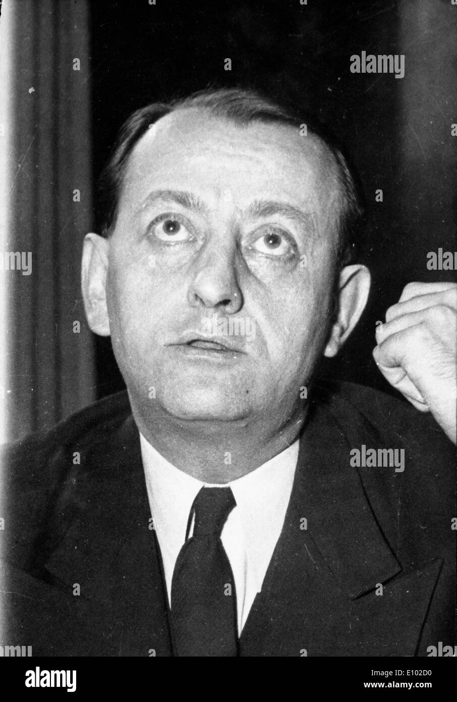 ANDRE MALRAUX (Novembre 3, 1901 Novembre 23, 1976) un autore francese, avventuriero e statista francese della politica e della cultura. Foto Stock