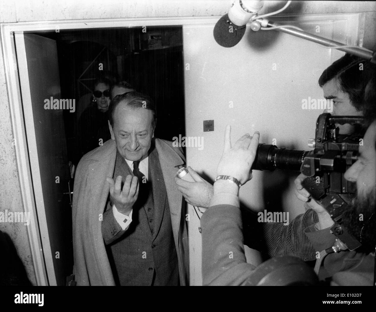 ANDRE MALRAUX (Novembre 3, 1901 Novembre 23, 1976) un autore francese, avventuriero e statista francese della politica e della cultura. Foto Stock