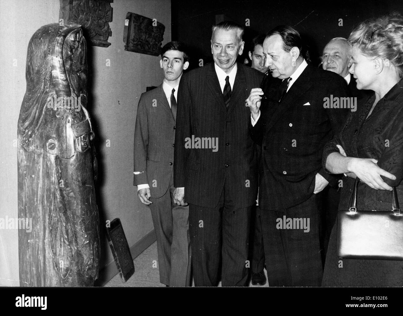 ANDRE MALRAUX (Novembre 3, 1901 Novembre 23, 1976) un autore francese, avventuriero e statista francese della politica e della cultura. Foto Stock