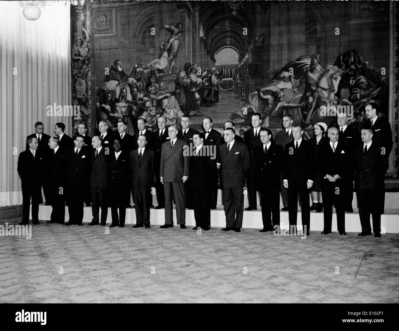 ANDRE MALRAUX (Novembre 3, 1901 Novembre 23, 1976) un autore francese, avventuriero e statista francese della politica e della cultura. Foto Stock