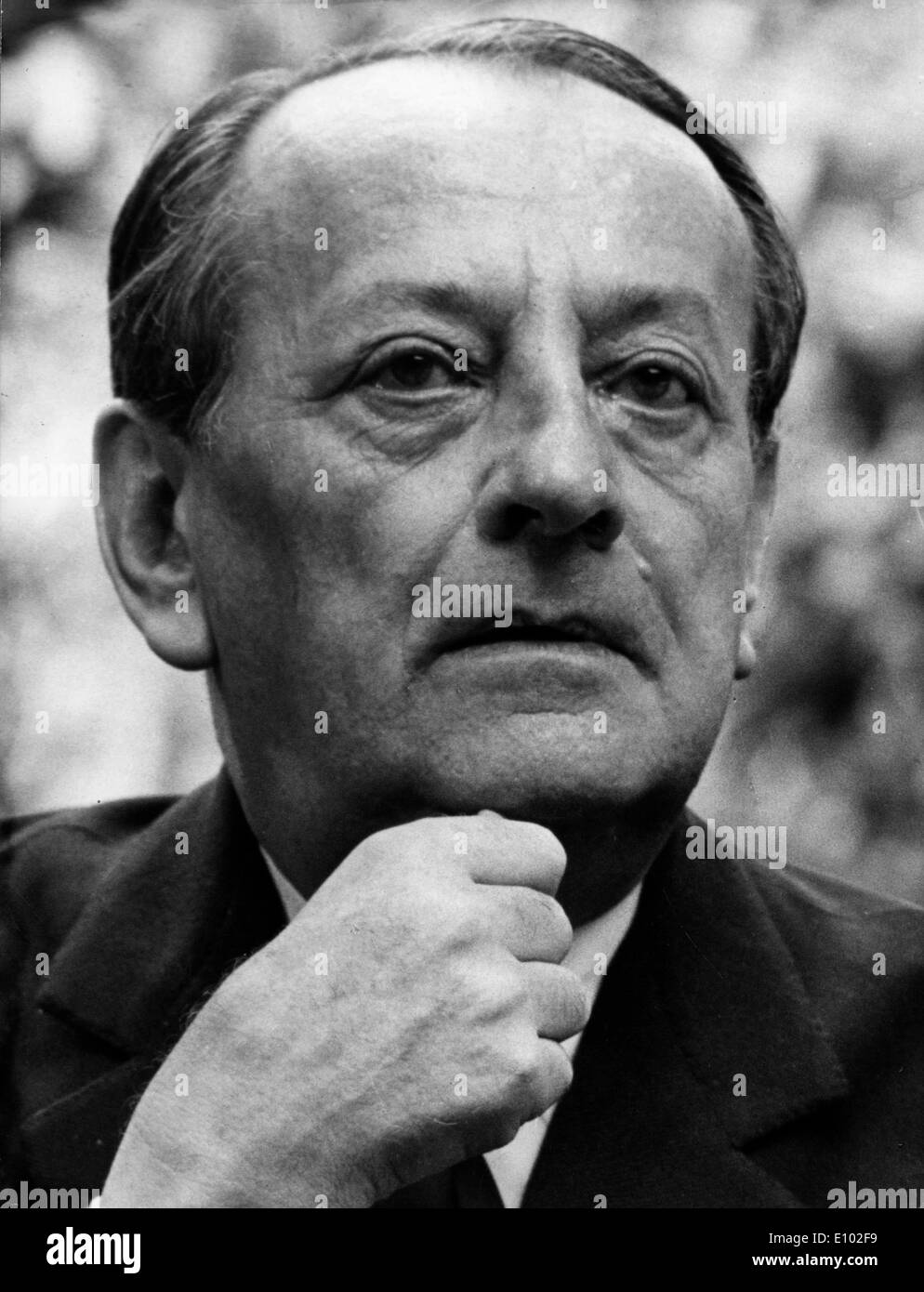 ANDRE MALRAUX (Novembre 3, 1901 Novembre 23, 1976) un autore francese, avventuriero e statista francese della politica e della cultura. Foto Stock