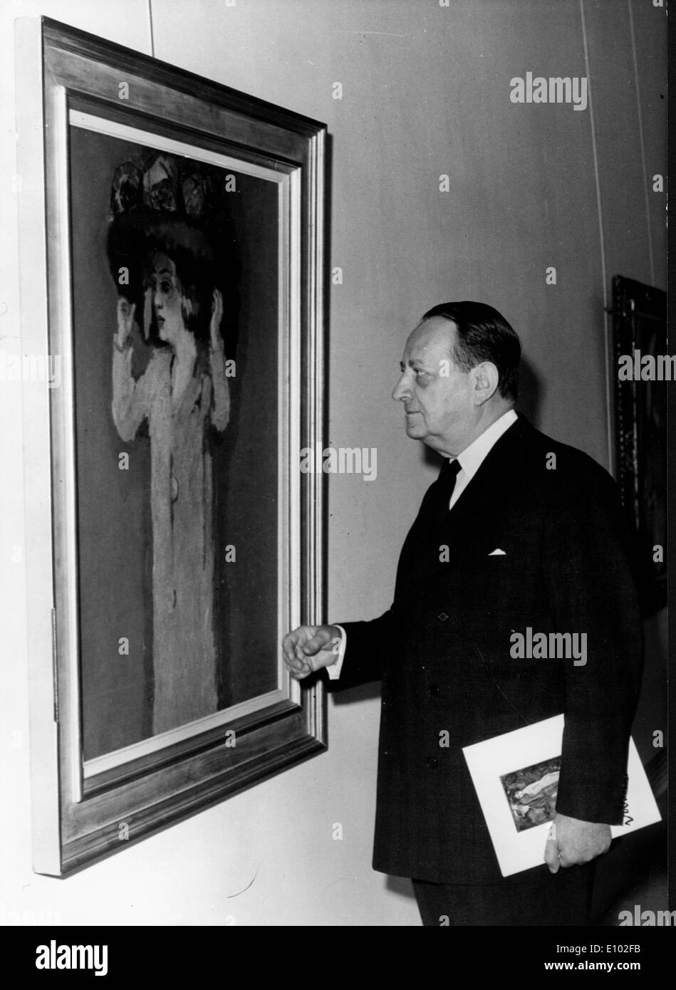 ANDRE MALRAUX (Novembre 3, 1901 Novembre 23, 1976) un autore francese, avventuriero e statista francese della politica e della cultura. Foto Stock