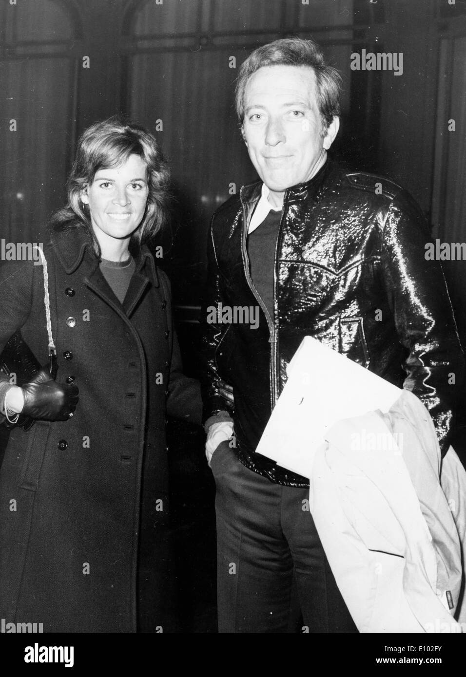Il cantante Andy Williams al Savoy Hotel con mia moglie Foto Stock