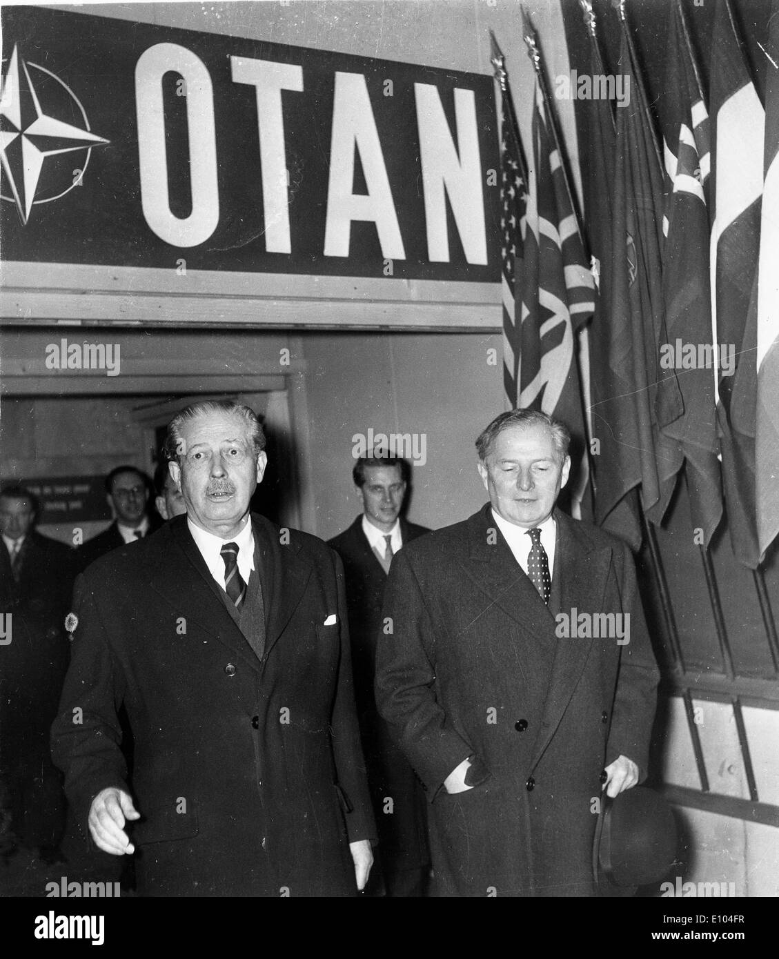 Il primo ministro Harold Macmillan con Selwyn Lloyd Foto Stock