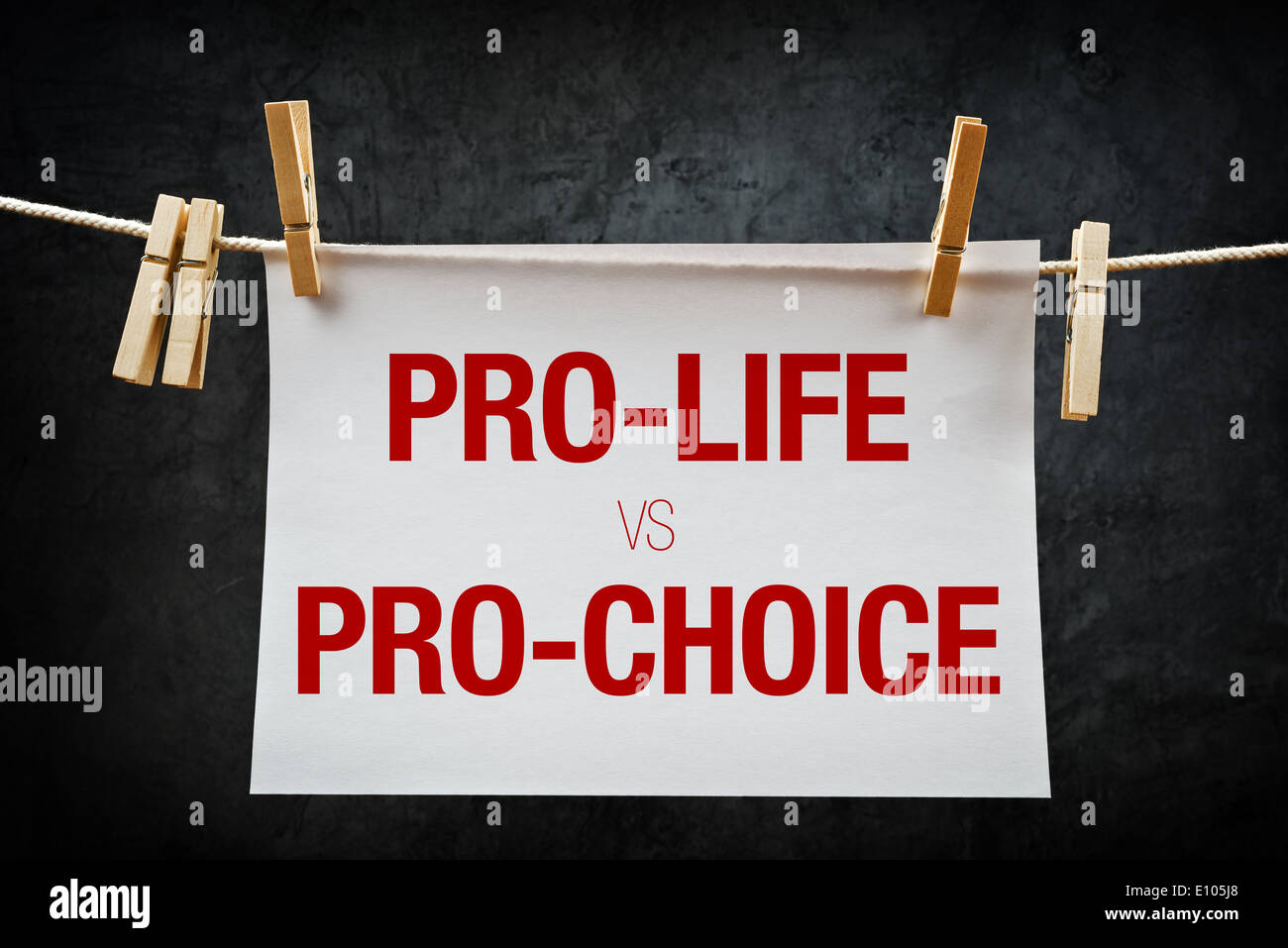 Pro-vita vs pro-scelta, femmina diritto sul concetto di aborto Foto Stock
