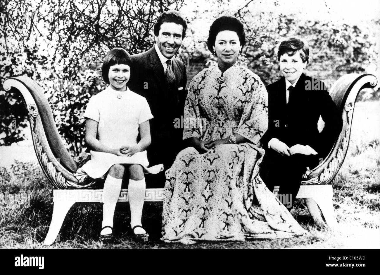 Ritratto della Principessa Margaret e famiglia Foto Stock