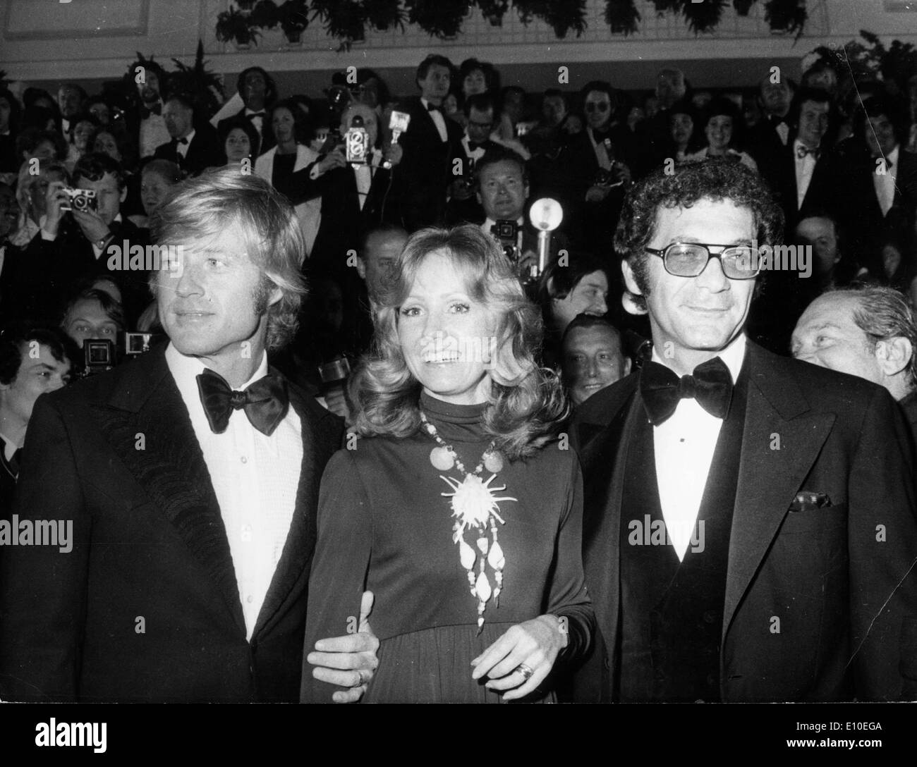 Attore Robert Redford, sua moglie Lola e Sydney Pollack Foto Stock