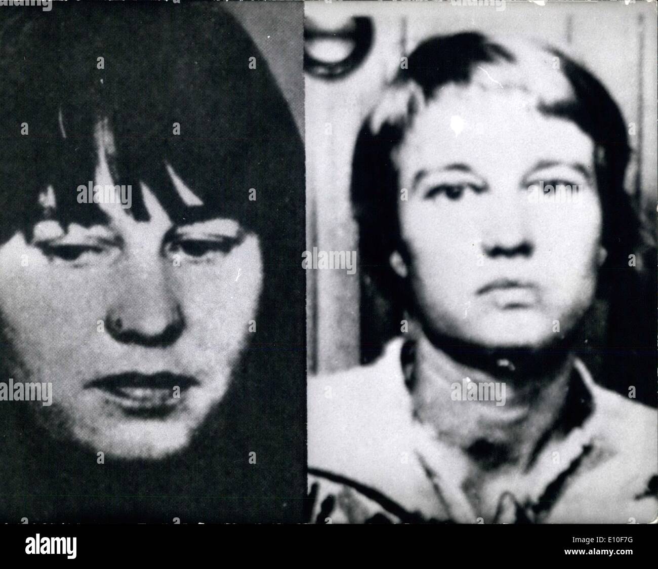 Sett. 09, 1972 - Le due diverse facce di Ulrike Meineof: dopo l arresto di Andreas Baader (Andreas Baader) la ricerca per i restanti membri della anachistic ''Baader-Meinhof-Gruppe'' viene eseguito in pieno svolgimento. Dal 1970, Ulrike Meinhof è la più voluto woamn in Germania Ovest. Il anarchistical ''City-Guerillas'' sono tenere responsabile fore la bomba-tentativi delle ultime settimane. Foto Stock