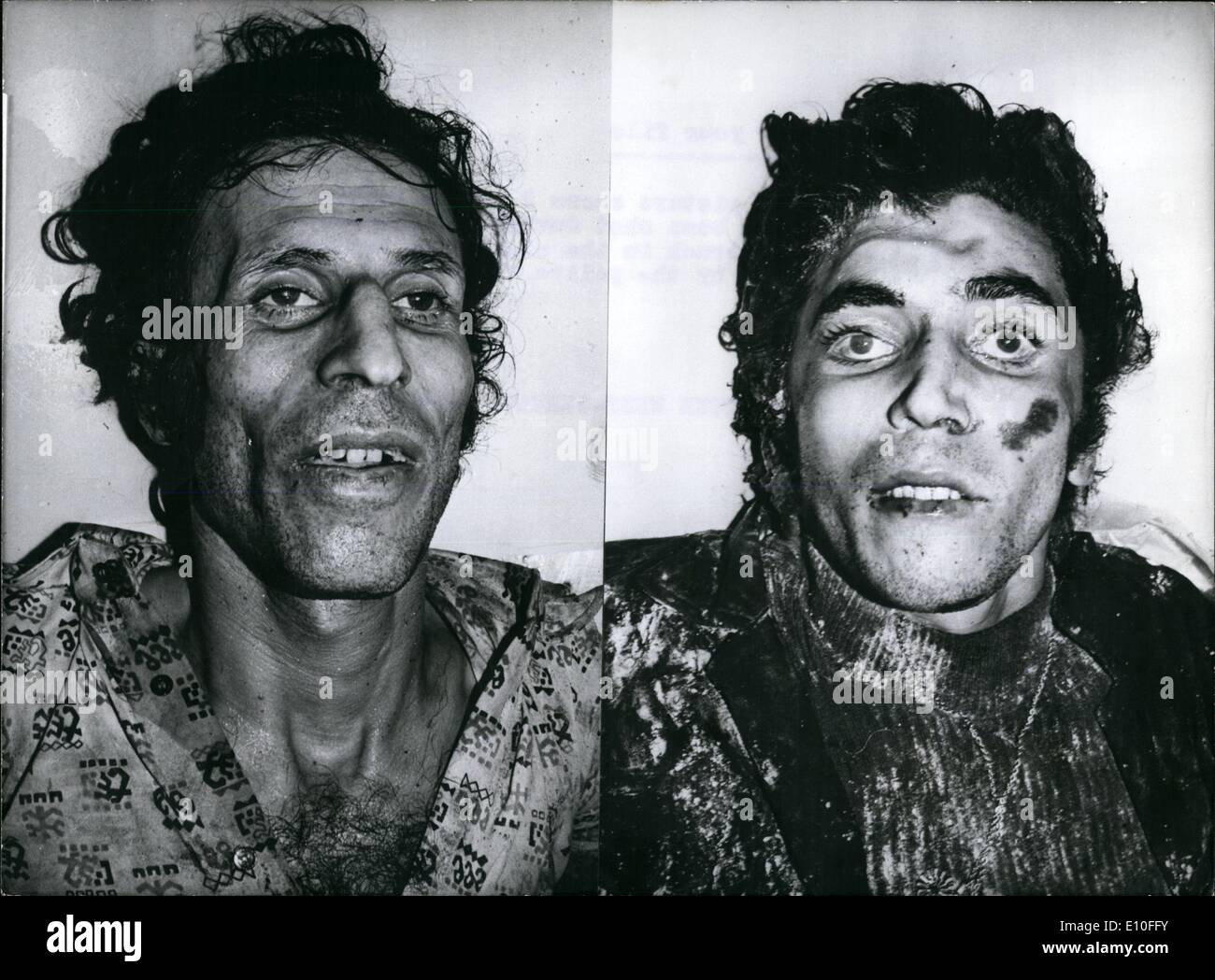 Sett. 09, 1972 - Per il vostro file: Foto mostra 2 dei terroristi arabi, che sono state scattate durante la lotta antincendio in Furstenfeldbruck nella notte dal 5 Settembre al 6° 1972 dalla polizia, che potrebbe non essere ancora identificati. Foto Stock