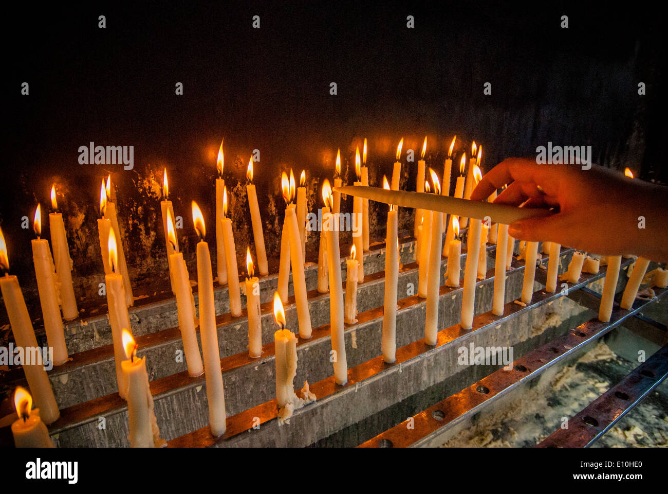 Le candele per illuminazione Foto Stock