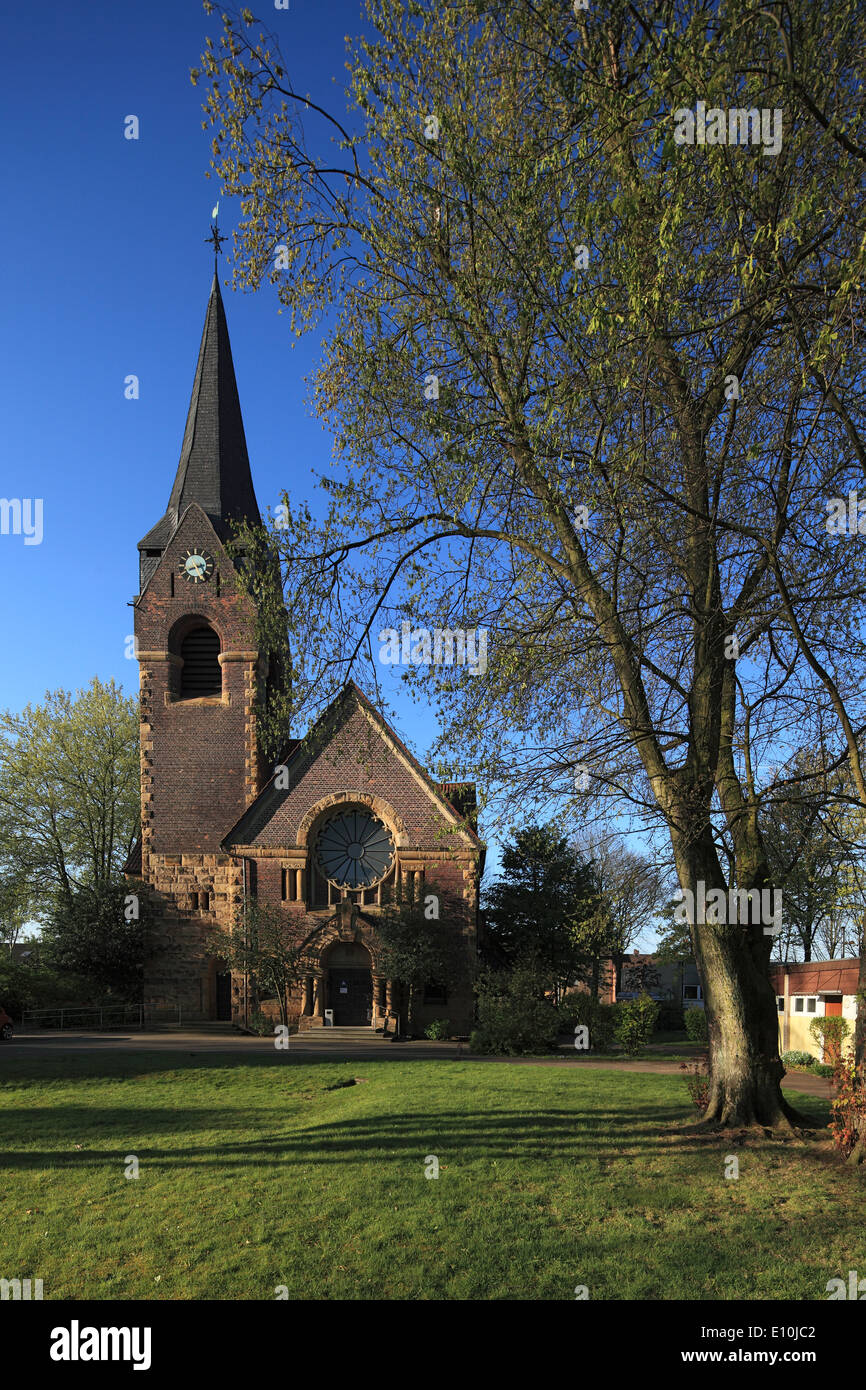 Evangelische Christuskirche in Oberhausen-Sterkrade, Ruhrgebiet, Renania settentrionale-Vestfalia Foto Stock