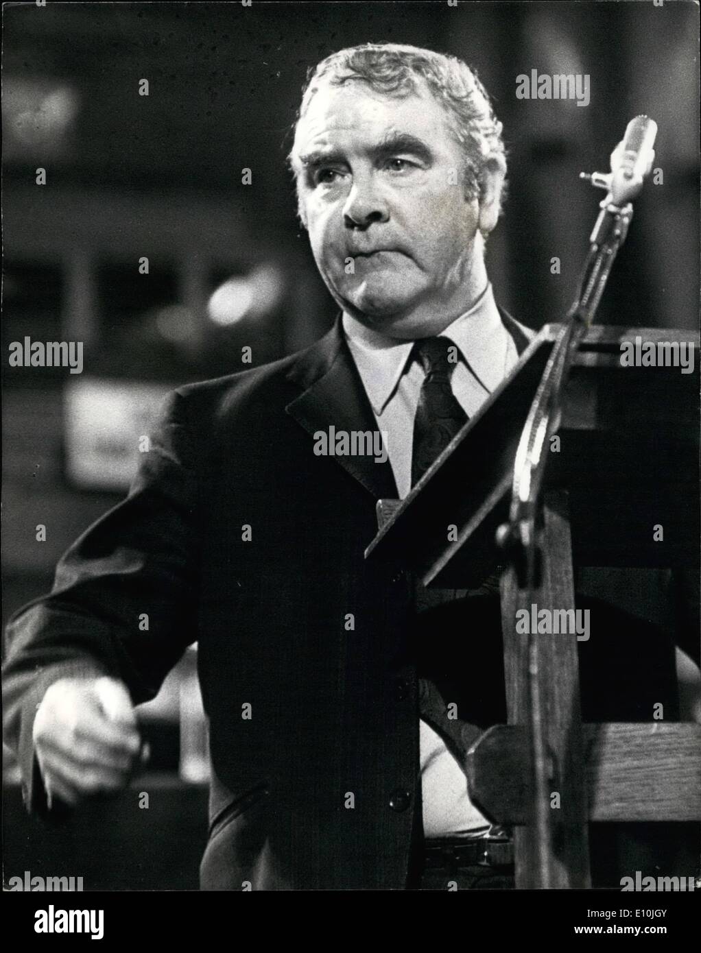 Mar 03, 1973 - T.U.C. Speciale Congresso presso la Sala generale: il sindacato dei capi del Congresso si è riunito presso il Central Hall di Westminster in una speciale congresso, oggi. La foto mostra il Sig. Joe Gormley, presidente del sindacato dei minatori, che ha guidato la chiamata per un dibattito aperto -- visto che parla nella riunione odierna. Foto Stock