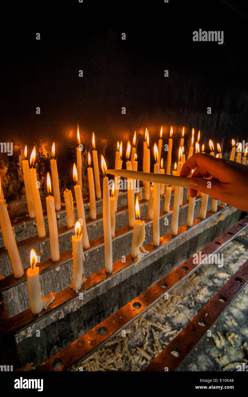 Le candele per illuminazione Foto Stock
