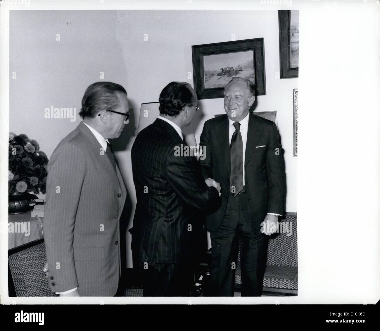 05 maggio 1973 - American Setary di stato William P. Rogers sulla buona volontà tour in Messico. La foto mostra il Presidente Luis Echeverria o Foto Stock