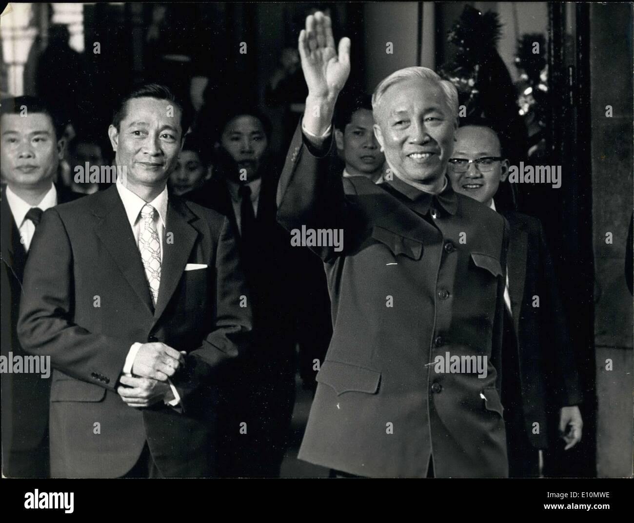 Giugno 14, 1973 - La cerimonia per la firma del documento finale che finalizzare i trattati di pace per il Vietnam, si è verificato presso il Centro Internazionale delle Conferenze sulla Avenue Kleber a Parigi. Foto Stock
