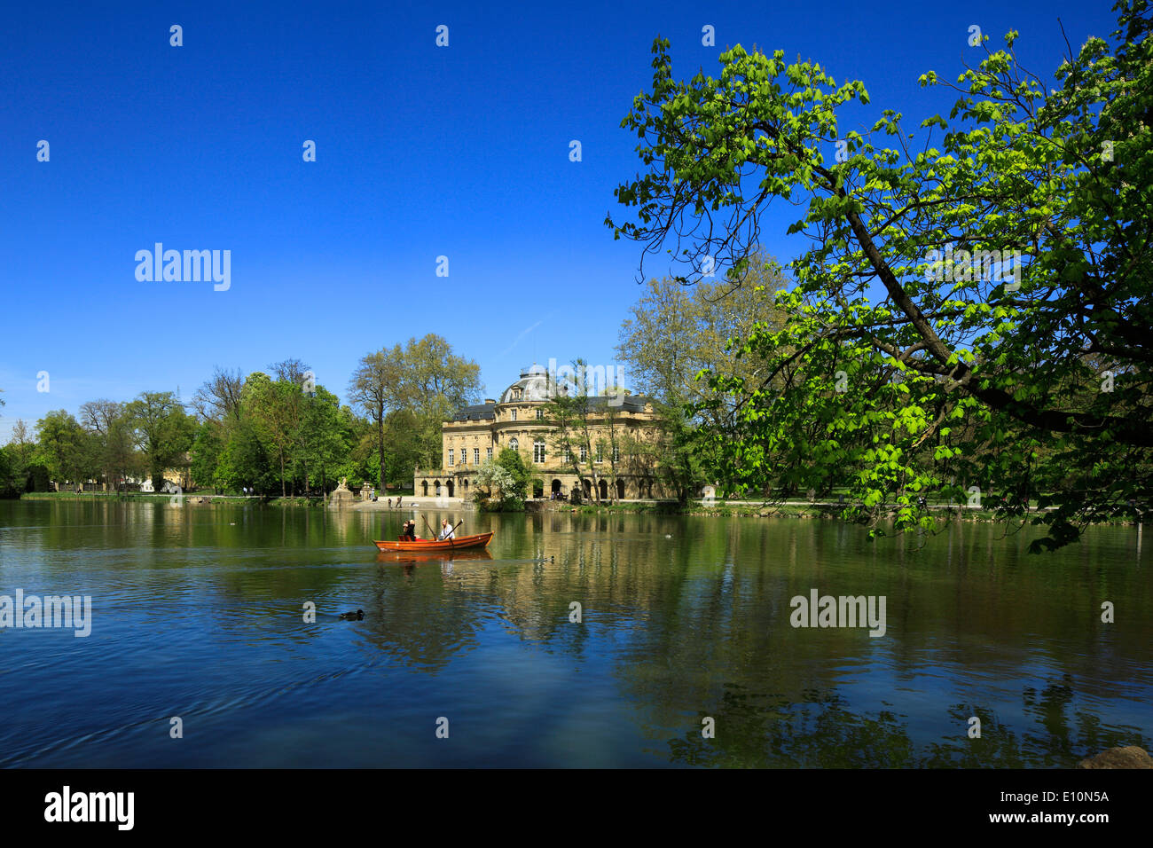 Seeschloss Monrepos am Eglosheimer vedere in Ludwigsburg, Baden-Wuerttemberg Foto Stock