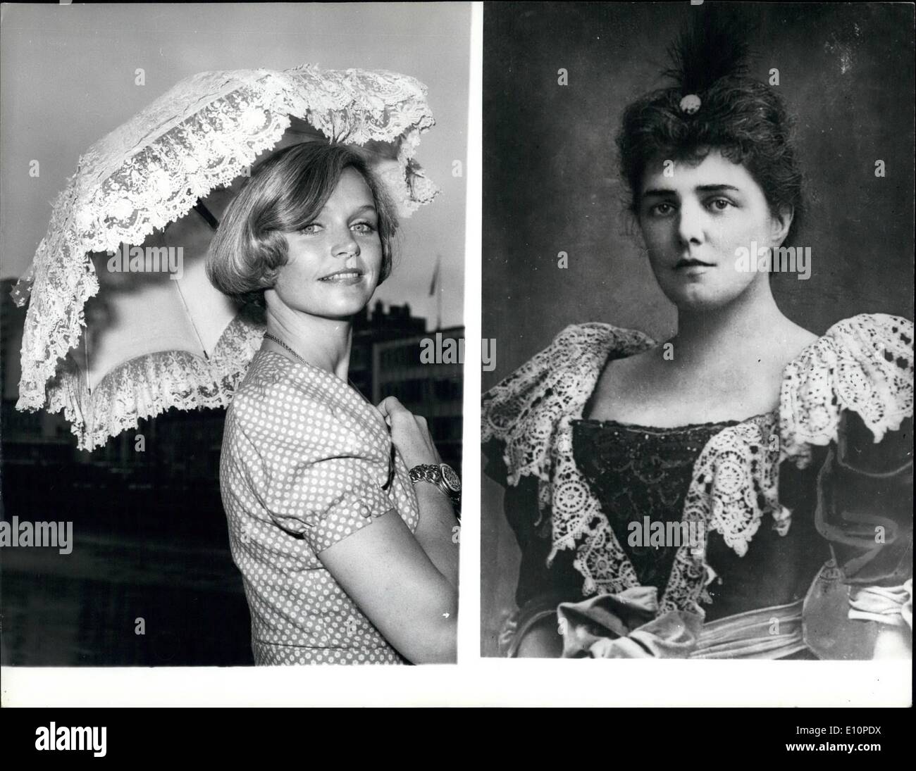 Sett. 09, 1973 - Lee Remick per riprodurre Churchill's madre nella serie TV: actrice americano Lee Remick è giocare Jennie Jerome, la famosa bellezza americana che divenne Lady Randolph Churchill, in una serie di sette uno ora riproduce essendo prodotta dal Tamigi la televisione come la televisione indipendente il contributo per le celebrazioni del centenario di Churchill anno (1974) Foto Stock