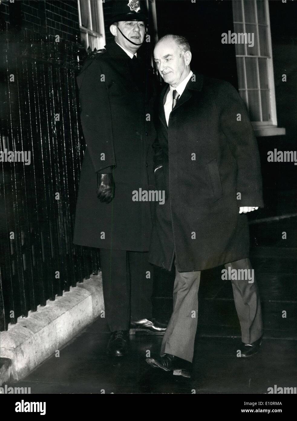 Gen 01, 1974 - Il sig. Heath incontra TUC leader al n. 10 Downing Street.: il primo ministro, il sig. Heath, è stata oggi colloqui con Foto Stock