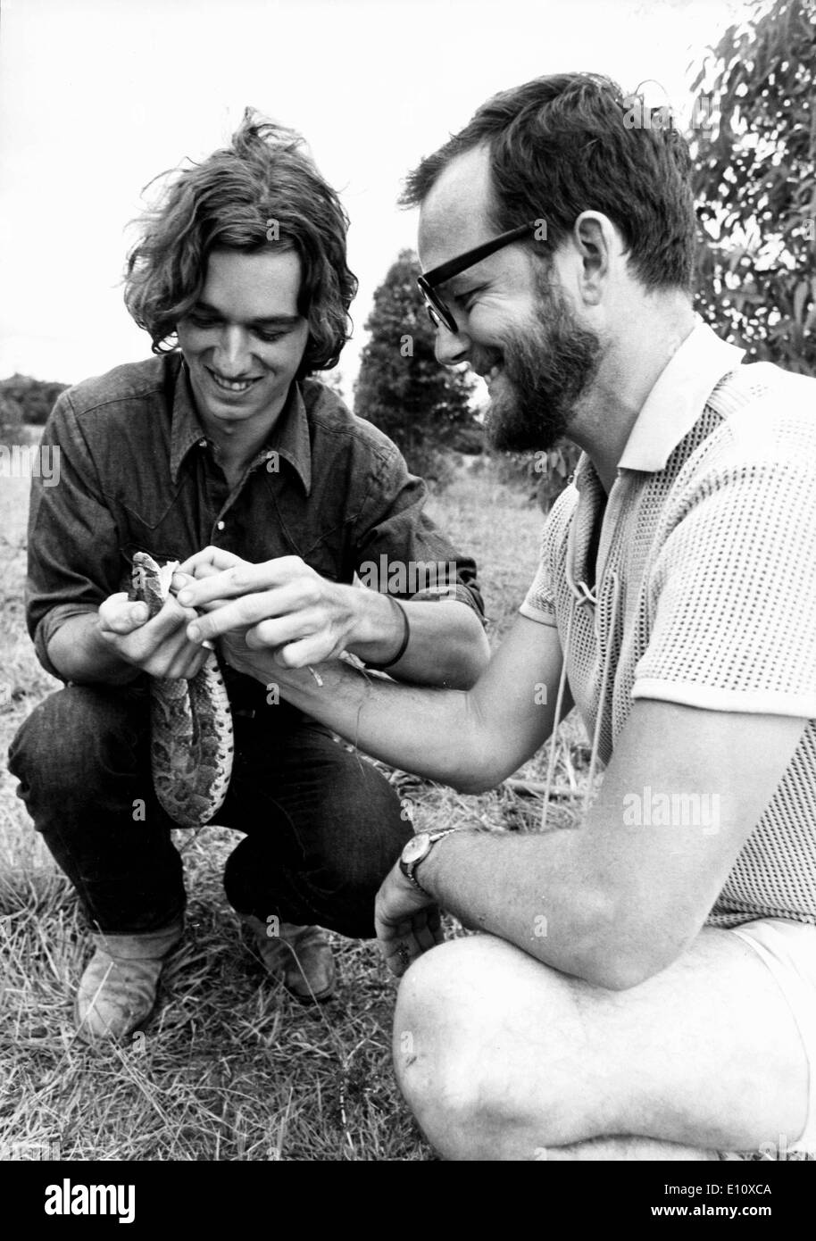 ROBERT KENNEDY, Bobby gestisce il mortale Puff sommatore come un esperto durante le riprese del film per la serie in Kenya Foto Stock