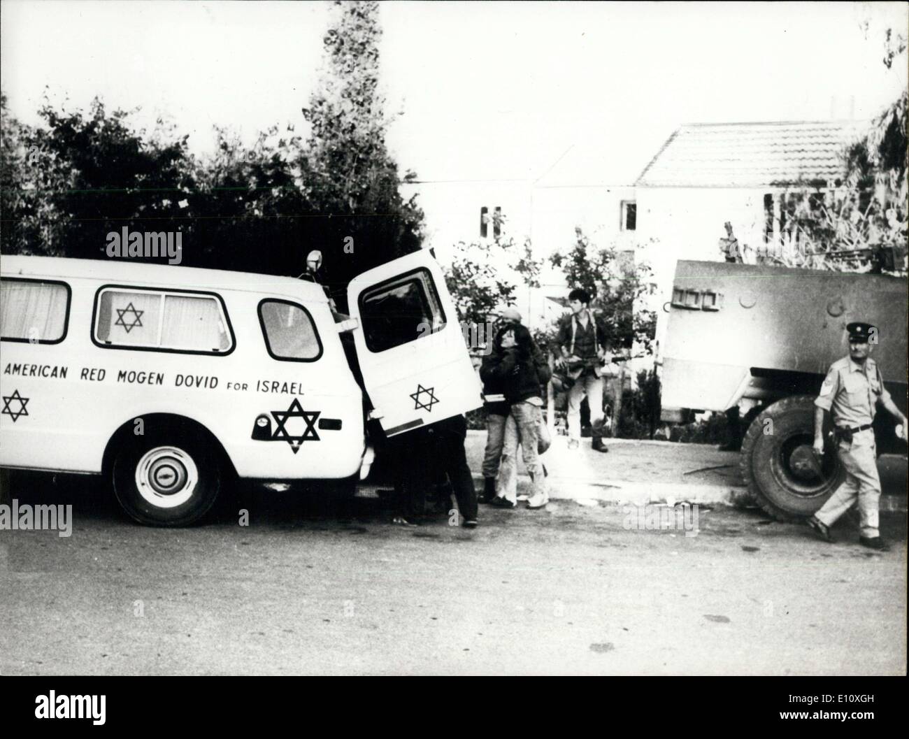 19 maggio 1974 - ambulanza sgombera Maalot Israele Massa feriti Foto Stock